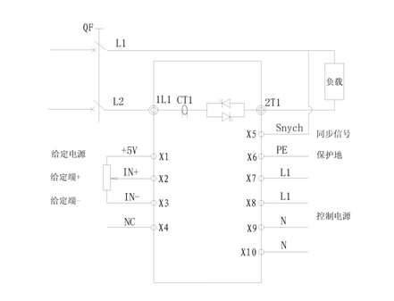 单相可控硅调压器安装和基本电路接线原理图(图3) 单相可控硅调压器安装和基本电路接线原理图(图3)